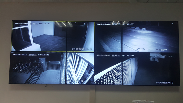 宿舍樓夜間視頻顯示